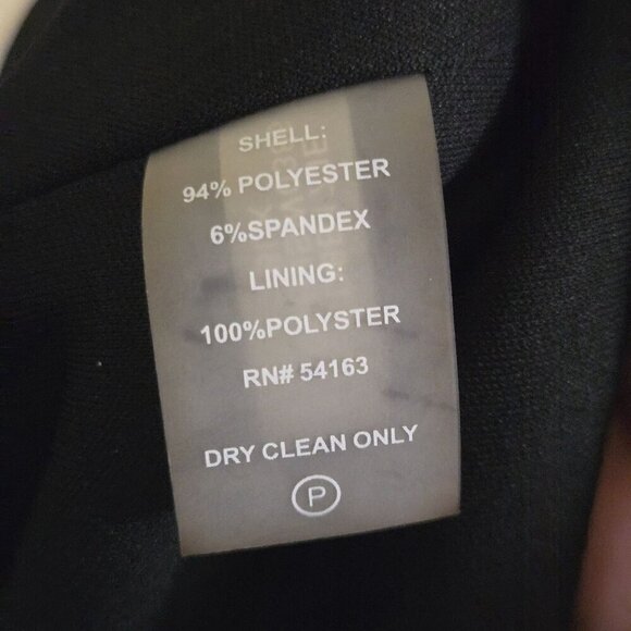 Calvin Klein Black Crepe Wide Leg Halter Top Jumpsuit Pants Size 16 - Picture 8 of 8